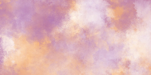 Abstract cloudy soft artistic multicolor watercolor background, Rainbow watercolor banner background with stains, Abstract pastel color watercolor for background and template design.