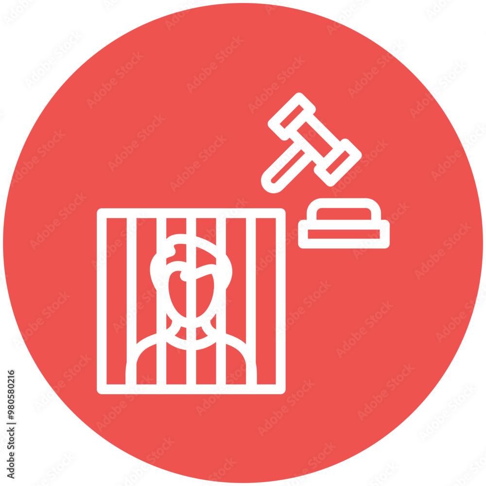 Canvas Prints Punishment vector icon illustration of Law & Legislation iconset.