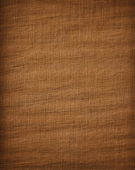 Rough burlap texture with dark tan to burnt orange gradient