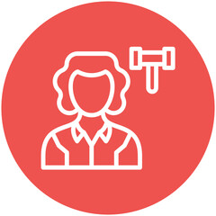 Judge Male vector icon illustration of Law & Legislation iconset.