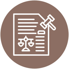 Judgement vector icon illustration of Law & Legislation iconset.