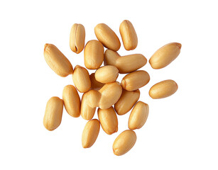 peanuts isolated on transparent png isolated on white background.
