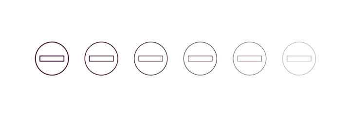 do not disturb outline icon. Linear vector from hotel concept. 6 different line style do not disturb icon included thin, light, regular, medium, bold, black