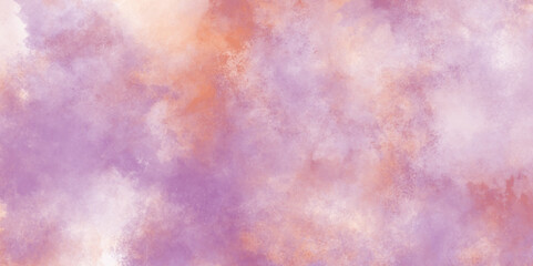 Abstract cloudy soft artistic multicolor watercolor background, Rainbow watercolor banner background with stains, Abstract pastel color watercolor for background and template design.