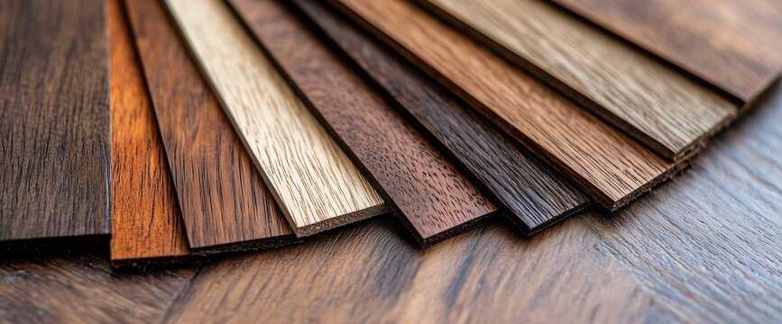 Upscaled wooden melamine material samples display for interior design