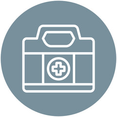 First Aid Kit vector icon illustration of Fishing iconset.
