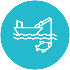 Big Game Fishing vector icon illustration of Fishing iconset.