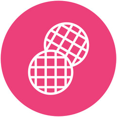 Waffle vector icon illustration of Street Food iconset.