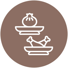 Samples vector icon illustration of Street Food iconset.