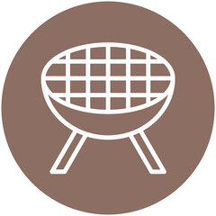 Grill vector icon illustration of Street Food iconset.