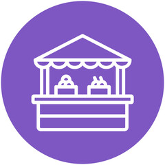 Farmer's Market vector icon illustration of Street Food iconset.