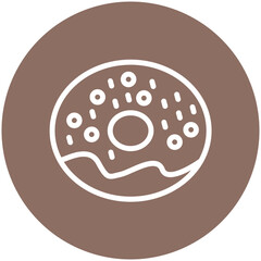 Doughnut vector icon illustration of Street Food iconset.