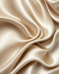 Obraz premium Smooth silk texture with ivory to champagne gradient