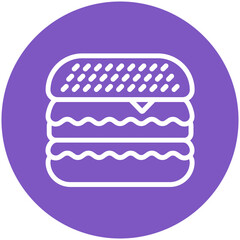 Burger vector icon illustration of Street Food iconset.