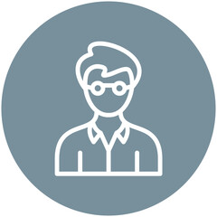 Teacher Male vector icon illustration of Business Training iconset.