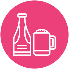 Beer vector icon illustration of Street Food iconset.