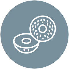 Bagel vector icon illustration of Street Food iconset.