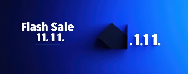 Vibrant Black Friday banner with bold text announcing flash sale against a dynamic blue background