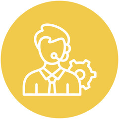 On Call Worker vector icon illustration of Gig Economy iconset.