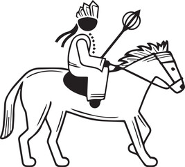 Fototapeta premium Horse icon symbol vector image Illustration 