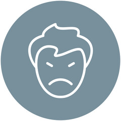 Stubborn vector icon illustration of Generation Gap iconset.
