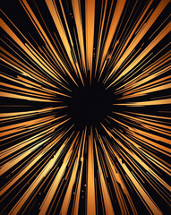 Fototapeta premium Subtle spark burst with gold to dark orange gradient