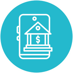 Online Banking vector icon illustration of Generation Gap iconset.