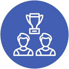 Competition vector icon illustration of Generation Gap iconset.