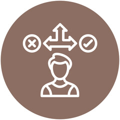 Career Choice vector icon illustration of Generation Gap iconset.