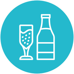 Champagne vector icon illustration of Award Events iconset.