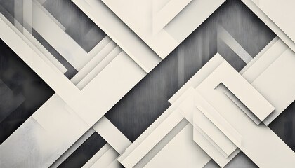 Obraz premium Clean, sharp geometric patterns in neutral tones, giving off a sleek, modern vibe