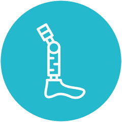 Robot Leg vector icon illustration of Robotics iconset.