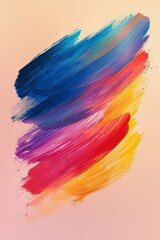 Minimalist colorful brushstroke on a clean background 