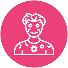 Humanoid Robot vector icon illustration of Robotics iconset.