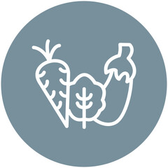 Vegetables vector icon illustration of Catering iconset.