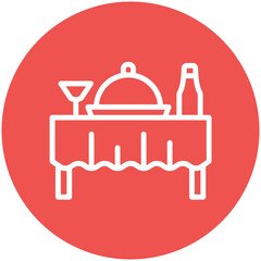 Dinner vector icon illustration of Catering iconset.