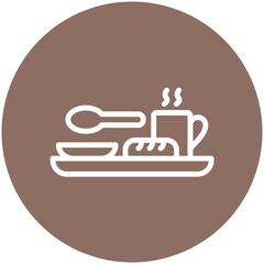 Breakfast vector icon illustration of Catering iconset.