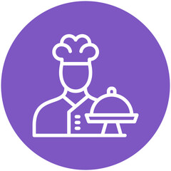 Caterer vector icon illustration of Catering iconset.