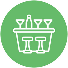 Bar vector icon illustration of Catering iconset.