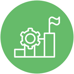 Progress vector icon illustration of Achievements iconset.