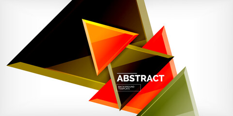 Abstract background - glossy triangles. Vector Illustration For Wallpaper, Banner, Background, Card, Book Illustration, landing page