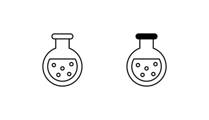 Chemical icon design with white background stock illustration