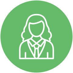 Business Woman vector icon illustration of Achievements iconset.