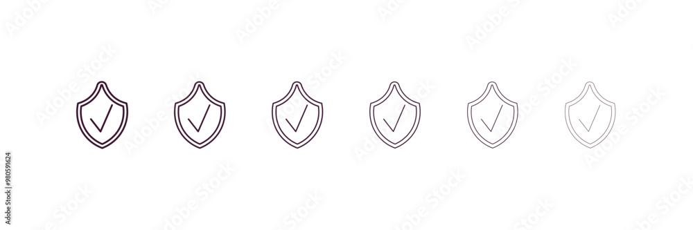Poster antivirus outline icon. linear vector from internet security concept. 6 different line style antivir
