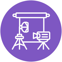 Film Set vector icon illustration of Filmmaking iconset.