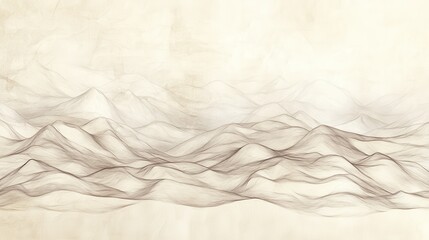 Obraz premium Biblical Illustration of the Earth Without Form and Void in Genesis, Darkness Over the Deep Waters, Representing the Creation, Beige Background