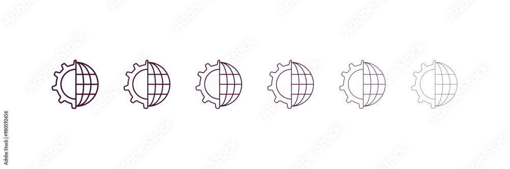 Poster network optimization outline icon. linear vector from internet security concept. 6 different line st