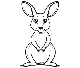  Cartoon kangaroo illustration vector