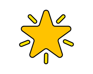 Obraz premium Illustration of star symbol, depicting a customer's rating or review after an online purchase