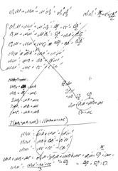 Mathematical equation. Incorrect solution. Search for solution.